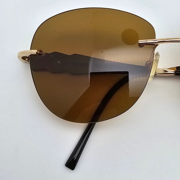 Gold & Wood Donna 01.03 Gold Maple Rimless Sunglasses FRAME ONLY w/ Case 56mm